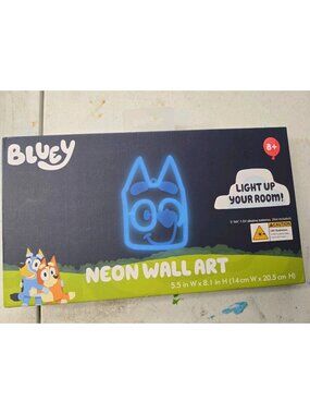 Bluey Neon Wall Art Light Up Sign Kids Room Decor LED New Open Box
